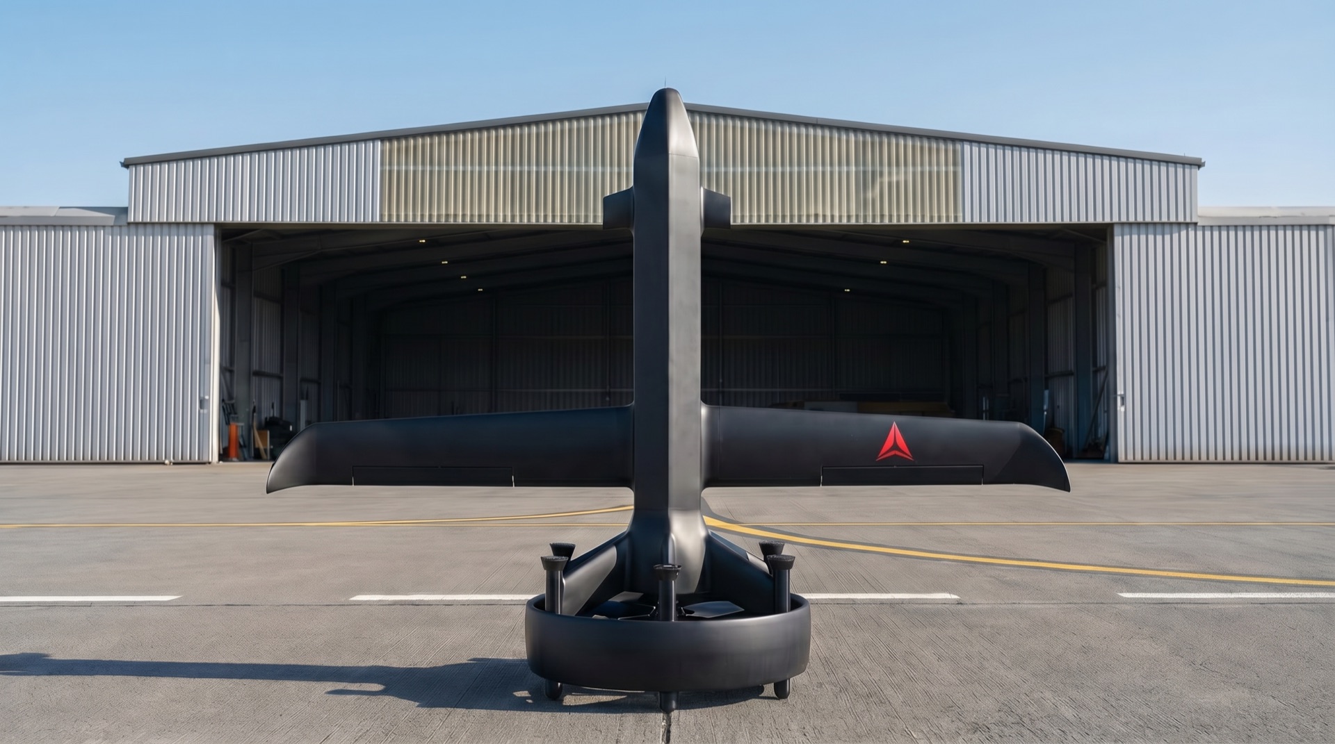 Aethon VTOL drone on the flight line